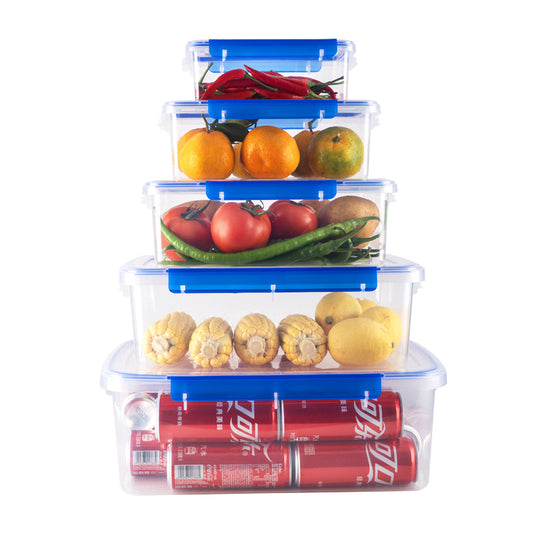 Plastic Sealed Fresh-Keeping Box, Refrigerator Freezer, Kitchen Storage Box, Food Sample Box, Laboratory Sample Box, Microwaveable